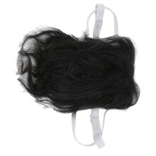 Parrucca per animali nera, circonferenza della testa di 24-36 cm, piastrella 16x7 cm