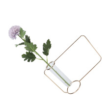 Vaso pendente in tubo di prova dorato 24x17 cm 4,5x15 cm