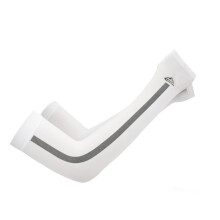 Sun Protection Arm Sleeves Cooling Arm Covers for Women Silk Cycling UV Shield Unisex White 1 Pair