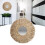 Straw Plaited Hanging Mirror Decoration Retro 12