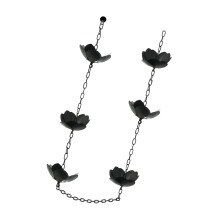 Flower Rain Chain - Adjustable Iron Flower Cup Rain Chain for Gutters, Eaves, and Outdoor Drainage Decorations