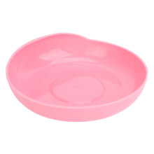 Piatto allargato antiscivolo antiversamento rosa con ventosa