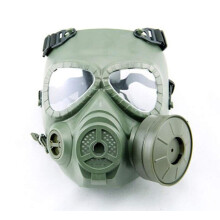 Tactical Full Face Mask V4 for Avengers Cosplay, M04 Military Style, Airsoft, CS Wargame, Two Fan System, Green
