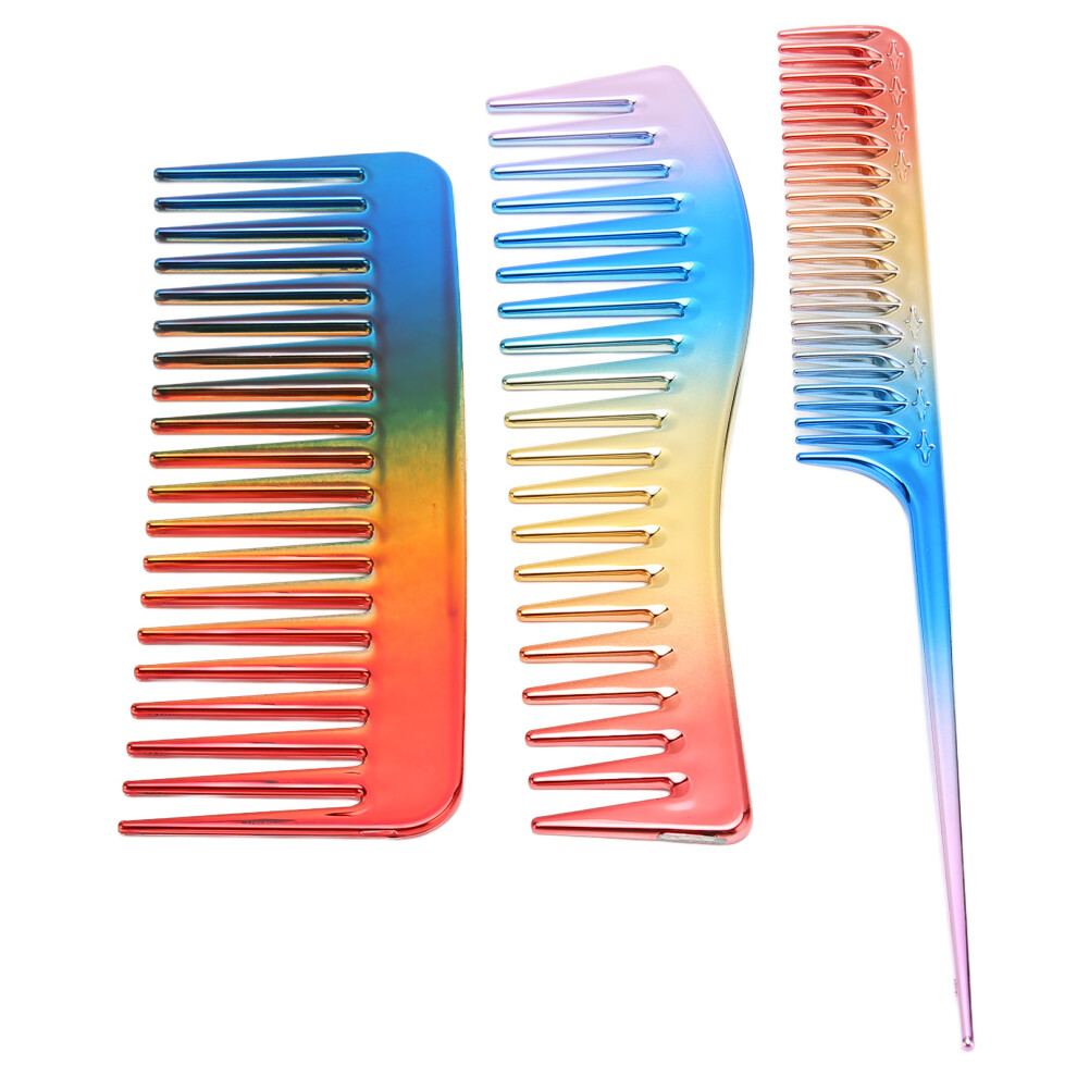 3PCS Hair Comb Set Hair Dressing Electroplate