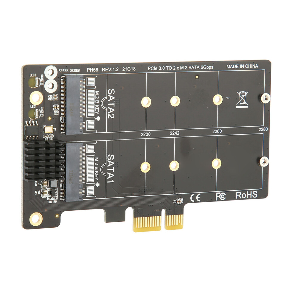 M.2 Sata To Pcie Dual Disk Array Card With Transmission Stability 1.5Tb 4641343266454