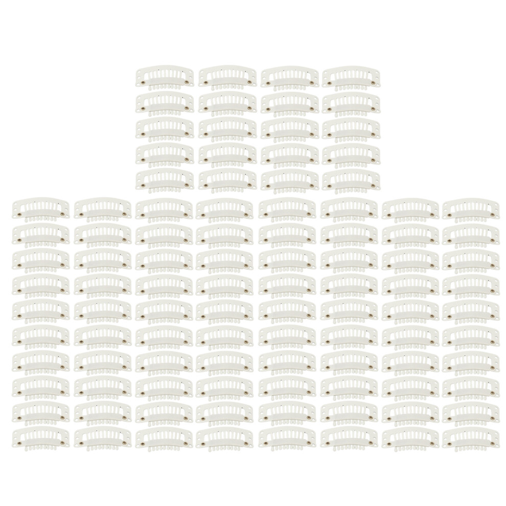 100pcs 9 Teeth Hair Extension Clips Multipurpose