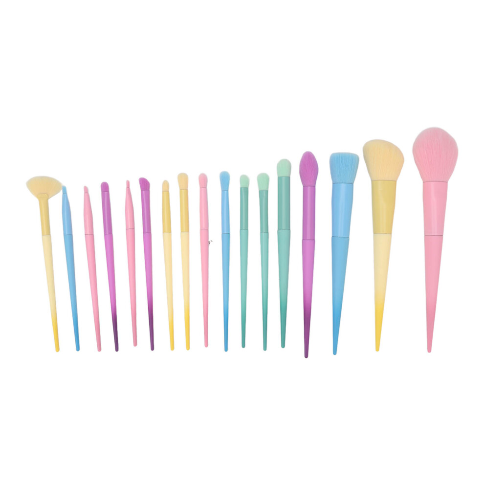 17pcs Makeup Brush Candy Colors Soft Thick