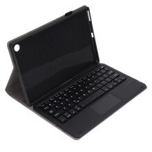 Kabellose abnehmbare Tastatur mit Touchpad Computerzubehör mit PU-Lederhülle für Lenovo M10 FHD Plus 10,3 Zoll X606F Schwarz