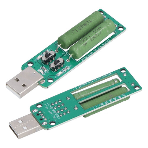 2 pièces testeur de charge USB 1 A 2 A 3 A résistance réglable 1