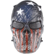 Airsoft Mask Skeleton Full Face Tactical Mask for Halloween, Paintball, Role Play, and BBS Shooting Games