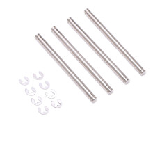 4 pièces de goupilles en acier inoxydable de 48 mm argentées pour RC 1/10 à deux roues motrices avec circlips en E