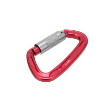 Camnal D-Type Mountaineering Lock - 24KN Titanium Aluminum, Red