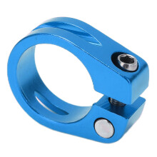 28,6 mm Fahrrad Sattelstützenklemme Aluminiumlegierung Schließbarer Sattelrohrhalter Clip für Mountainbike Blau