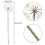 Artificial Dandelion Simulation White Plastic Iron Wire Fake Flowers 2