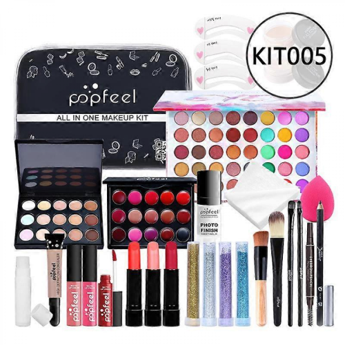 POPFEEL 8-56Pcs Professional Makeup Kit with Eyeshadow Blush Foundation KIT005
