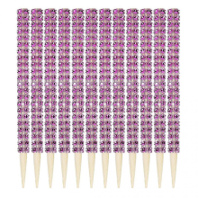 Apple Sticks 12pcs Bling Decorative Bamboo Drill Sticks Rose Gold