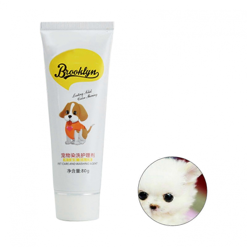 80g Semi Permanent Pet Dye Cream, High Pigmented Colorful Dog Hair Bright Coloring Dyestuff Pigment Supplies For Home Use, Transparent