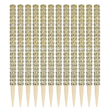 Apple Sticks 12pcs Bling Decorative Bamboo Drill Sticks Gold