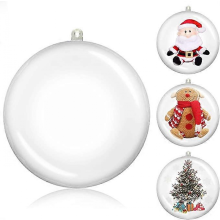Clear Fillable Christmas Baubles, 10PCS 4CM Transparent Plastic Ornament Balls for Decorating