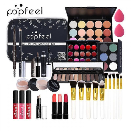 POPFEEL 8-56Pcs Professional Makeup Kit with Eyeshadow Blush Foundation KT03B