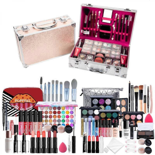 POPFEEL 8-56Pcs Professional Makeup Kit with Eyeshadow Blush Foundation KT03B 1