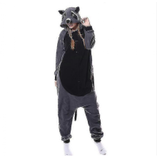 Gray Raccoon Animal Onesie Pajama Costume for Adults - Bear Shark Dragon Jumpsuit Christmas Gift
