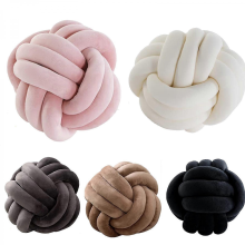 Plush Knot Ball Pillow for Home, Sofa, Car, Office Decor - Pink, 20CM