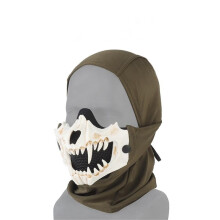 Gear Breathable Balaclava Skull Mask for Halloween Cosplay, Paintball, CS Hunting, Full Face Protection, Tan Color
