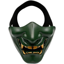 Tactical Air Rifle BB Rifle for Paintball Halloween Role Playing Games with Demon Monster Kabuki Samurai Mask, One Size