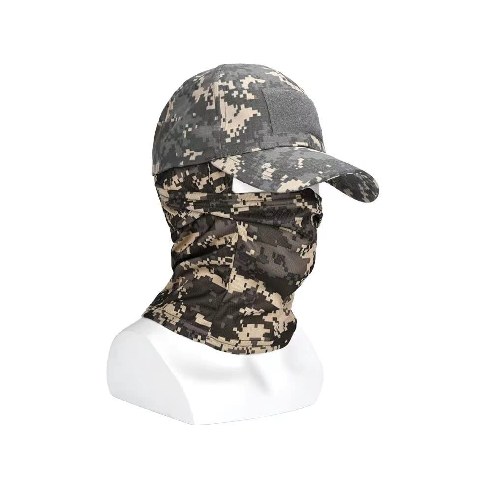 Balaclava Face Mask And Adjustable Baseball Cap For Cs, Hunting, Paintball, Shooting, Outdoor Cycling, Color Black 6493810751981