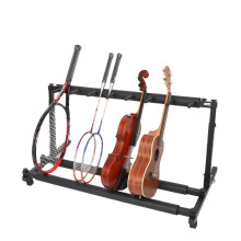 Tennis Racket Storage Rack Foldable Steel Adjustable Holder for 7 Rackets Badminton Organizer with Height Adjustment