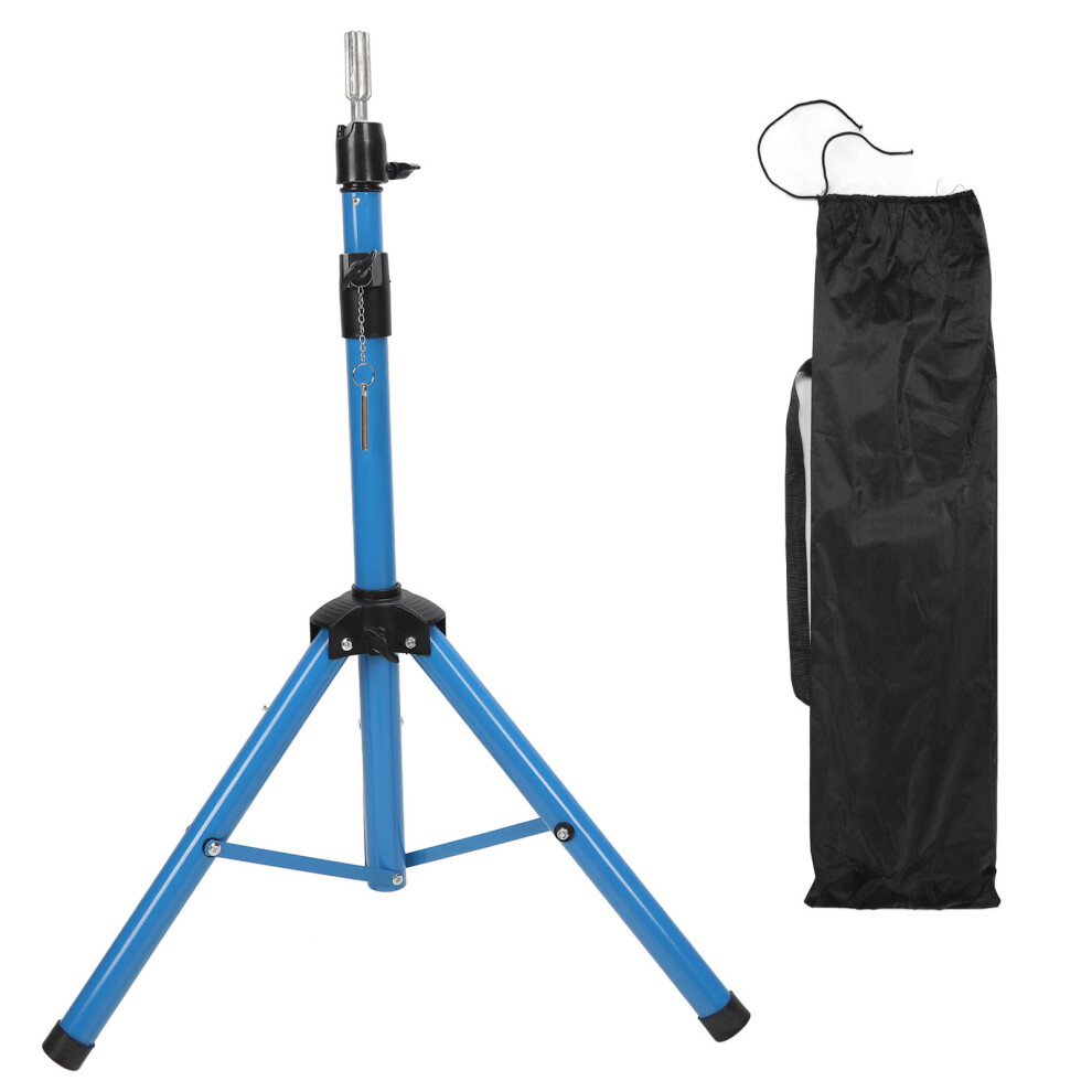 Unisex Blue Reinforced Wig Stand Tripod Height Adjustable