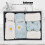 Bath Sheets Daisy Pattern Coral Velvet Blue White 14