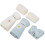 Bath Sheets Daisy Pattern Coral Velvet Blue White 4