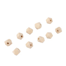 Perles en bois octogonales 100 pièces/ensemble Hemu naturel DIY