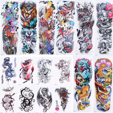16 Stück Tattoo-Aufkleber Temporär Wasserdicht Große Body Art Fake Tattoos für Frauen Männer