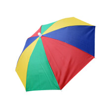 Hat Umbrella Portable Rainbow Umbrella Hat for Adults and Kids Fishing Cap Iron Colorful Design Lightweight Durable Fabric