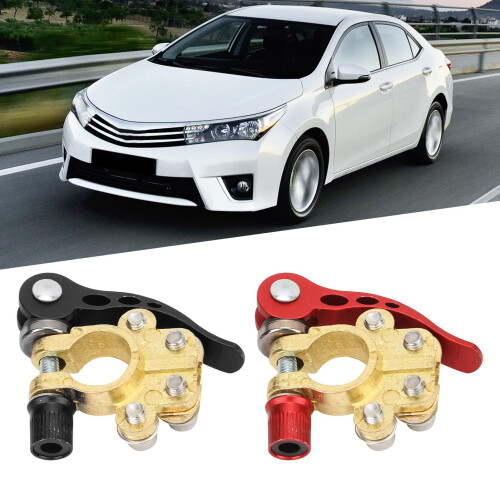 2Pcs Battery Terminals Top Post Connectors, Brass Clamp, 45-200AH 2