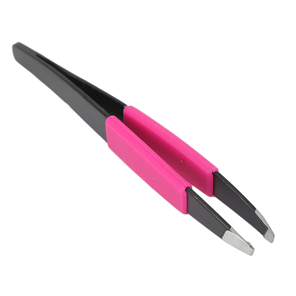 Eyebrow Tweezer Black Stainless Steel Portable