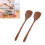 2pcs Wooden Spatula Household Hanging Long Handle 11