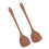2pcs Wooden Spatula Household Hanging Long Handle 4