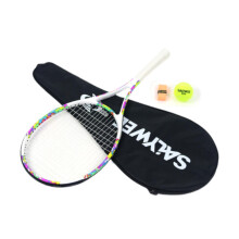 Tennis Racket Kit Portable with Storage Bag Training Paddle for Adults Men Sports Gift White Color