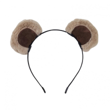Chipmunk Ear Headband Plush Bear Ear Decor Girl Elastic Animal Theme Headband Khaki