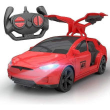 High Quality Aoopoo 4-Channel Tesla RC Car, Christmas Gift for Kids, Red Remote Control Vehicle