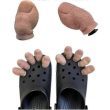 Billy's Big Toe Crocs Charm No Hair 3D Funny Shoe Decoration for Women Men Kids (EPB17) 1pc