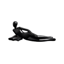 Modern Black Sculpture Art Ornament for Home and Office Decor Craft