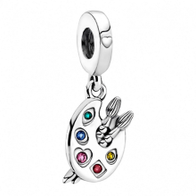 Pandora Compatible 925 Silver Dangle for Artist's Palette Bracelet - Perfect for Female Musicians