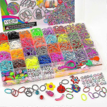Rainbow Loom Bands Starter Kit 1400+ Rubber Bands, 32 Color Refill, Storage Box & Accessories