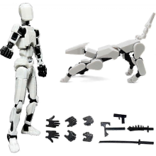 T13 Robot Action Figure, 3D Printed Multi-Jointed Movable Dummy, Royal BC Decorations