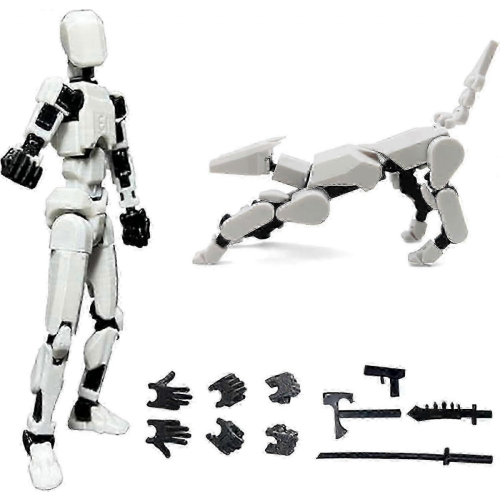 T13 Robot Action Figure, 3D Printed Multi-Jointed Movable Dummy, Royal BC Decorations